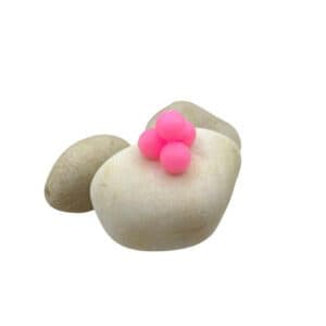 Bubblegum Soft Beads on white rock