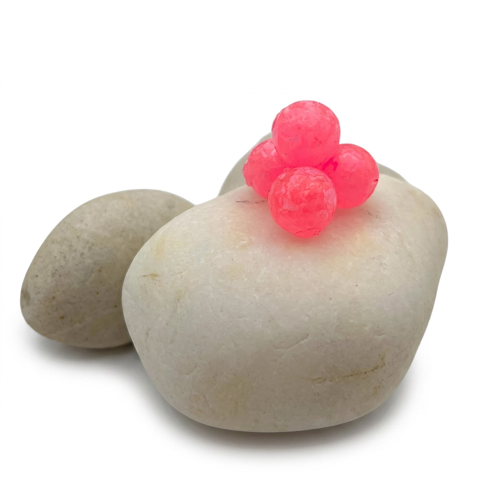 Fluorescent Pink Mottled Soft Beads — photo 1