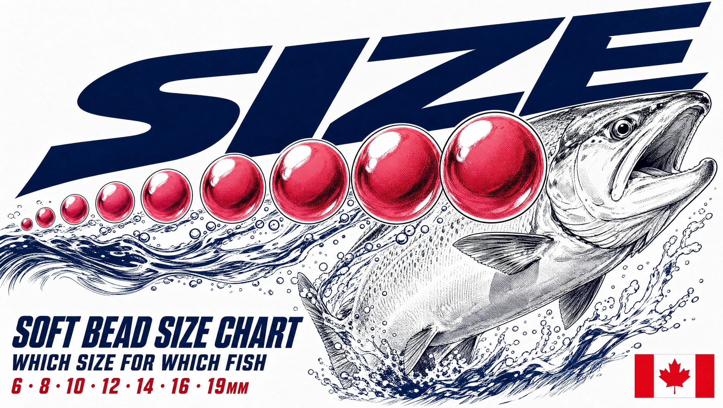 Soft bead size chart — which size for which fish