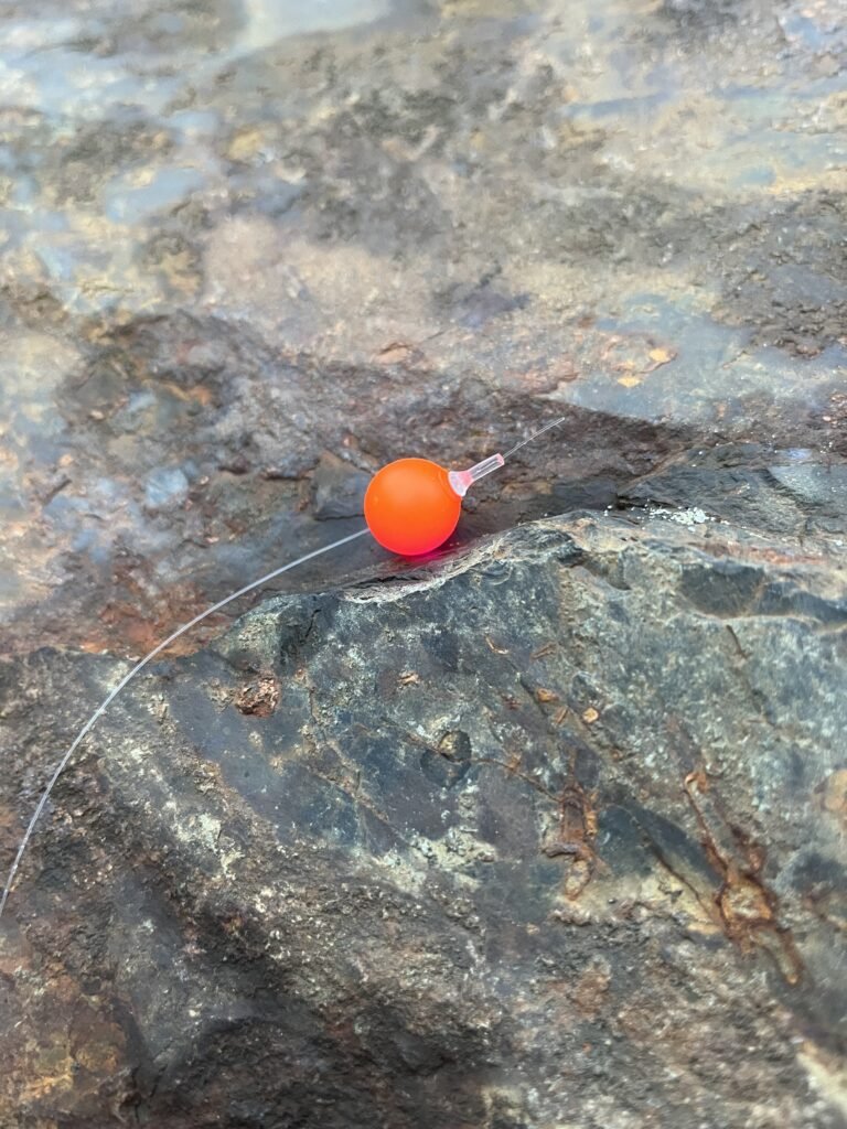 BeadnFloat soft beads for lake fishing Jelly Apple Soft Bead on rock
